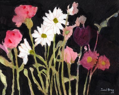 Bloemen met madeliefjes, c. 2024 door Janel Bragg