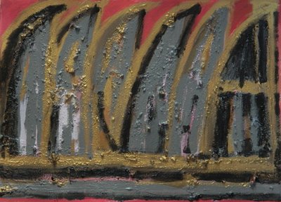 Brandend huis, 2013 door Janet McKenzie