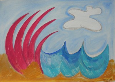 Wormiston zee door Janet McKenzie