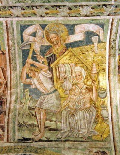 De eerste werken van Adam en Eva, 1490 door Janez Kastav