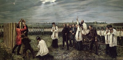 Executie van Hongaarse Officieren door de Oostenrijkers in Arad, Hongarije op 6 oktober 1849, 1893 door Janos Thorma