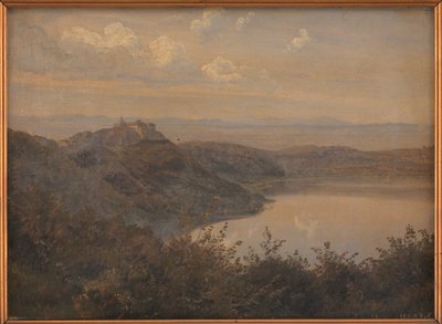 Uitzicht op Castel Gandolfo, Italië door Janus La Cour