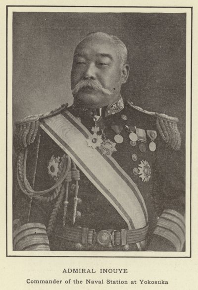 Admiraal Inouye, Commandant van het Marine Station in Yokosuka door Japanese Photographer