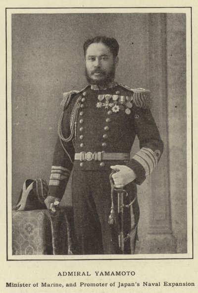 Admiraal Yamamoto, Minister van Marine en Bevorderaar van de Japanse Marine-uitbreiding door Japanese Photographer
