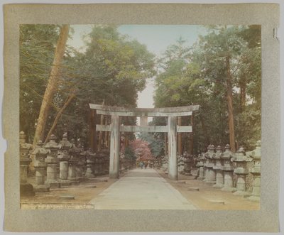 Ingang van een tempel in Uyeno Park, Tokyo, Japan door Japanese Photographer