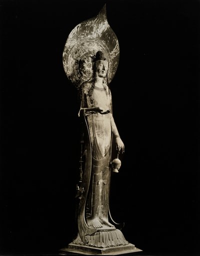 Kudara Kannon, uit de 7e eeuw, Asuka-periode, Horyuji-tempel, Japan door Japanese Photographer