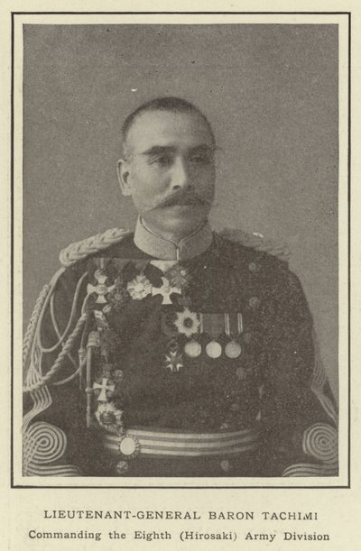 Luitenant-generaal Baron Tachimi, Commandant van de Achtste (Hirosaki) Legerdivisie door Japanese Photographer