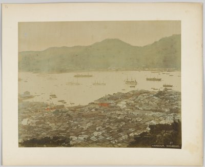 De haven van Nagasaki, Japan door Japanese Photographer