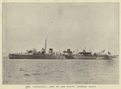 De Shirangui, een van de torpedoboten van de marine door Japanese Photographer