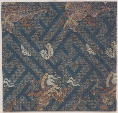 Boeddhistische Tempel Meubilair Stof, Een Omslag Voor Een Soetra, Fragment door Japanese School