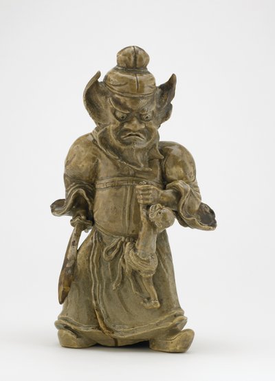 Beeld van Shoki de demonenverdrijver, Tokyo, Edo periode door Japanese School