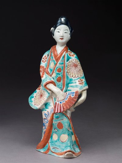 Beeld van een dansende vrouw, Japans, waarschijnlijk 17e eeuw door Japanese School