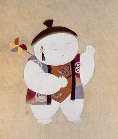 Gosho Ningyo (Hofpop: Jongen), eind 19e
eeuw (kleur op zijde) door Japanese School