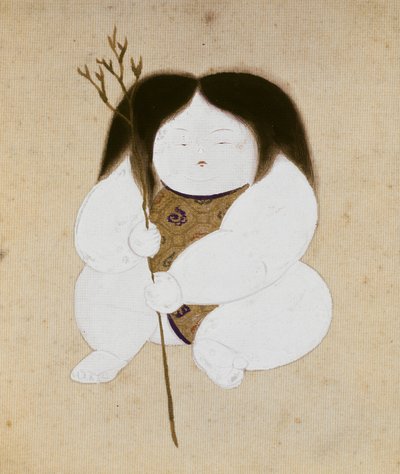 Gosho Ningyo (Hofpop: Meisje), eind 19e
eeuw (kleur op zijde) door Japanese School
