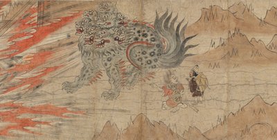 Geïllustreerde Legenden van het Kitano Tenjin-heiligdom, laat 13e eeuw door Japanese School