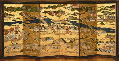 In en rond de omgeving van Kyoto, Edo-periode door Japanese School