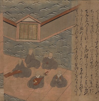 Japanse muzikanten, illustratie uit de 