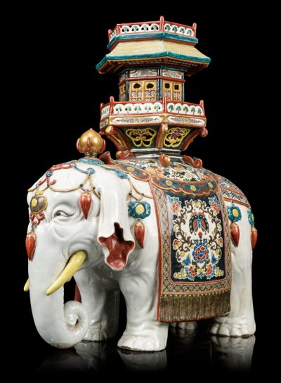 Kakiemon-stijl olifant door Japanese School