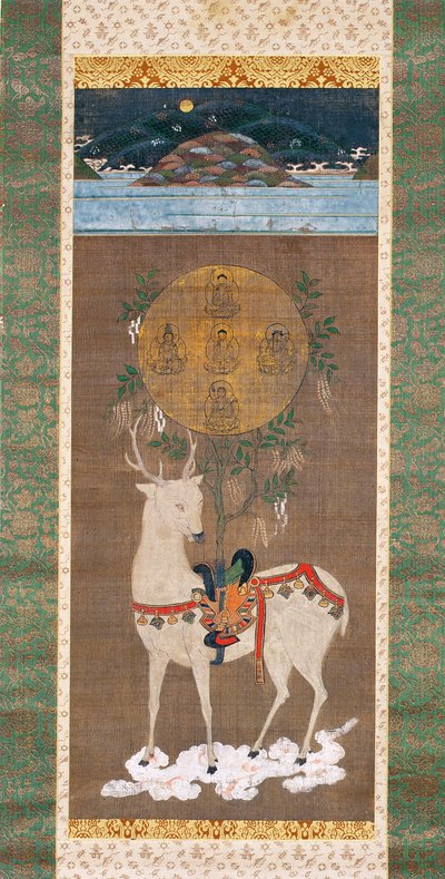 Kasuga Hert met Mandala, Muromachi periode (1392-1573) door Japanese School