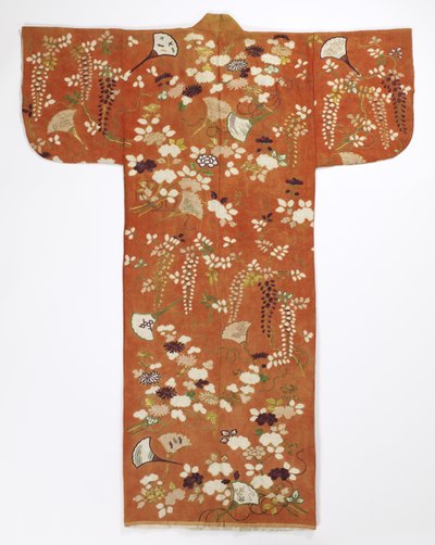 Kimono (furisode), eind 18e eeuw door Japanese School