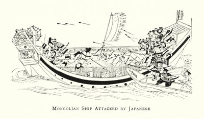 Mongools Schip Aangevallen door Japanners door Japanese School