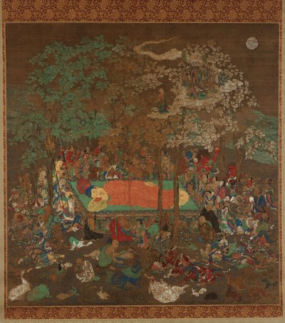 Nirvana van de Boeddha, Kamakura-periode door Japanese School