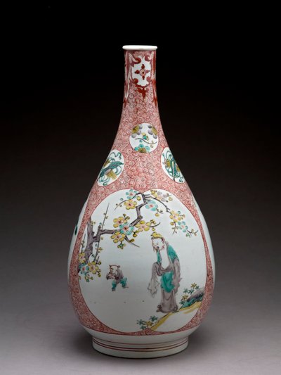 Peer-vormige flesvaas, ko-Imari aardewerk door Japanese School