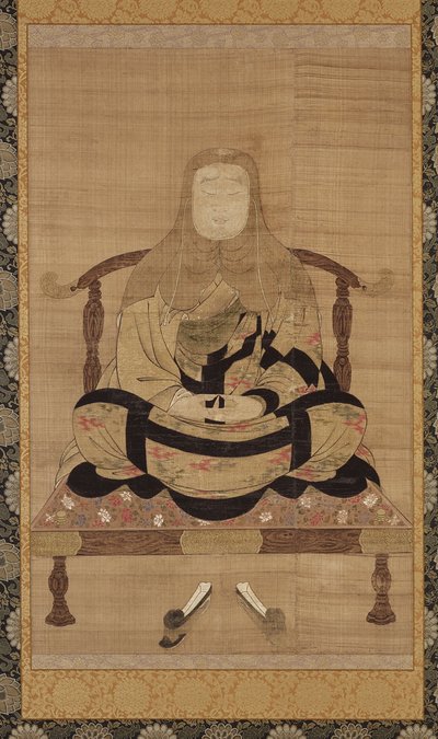 Portret van Tendai Daishi, Nanbokucho-periode door Japanese School