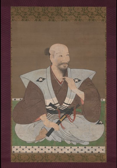 Portret van een krijger door Japanese School