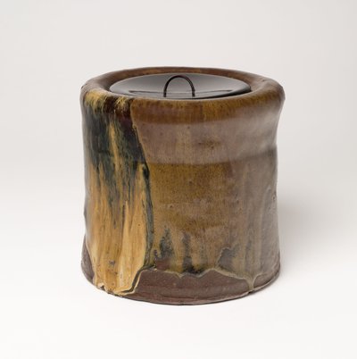 Satsuma-ware waterpot (Mizusashi) door Japanese School