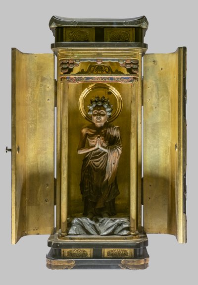 Shakyamuni komt uit de berg (Shussan no Shaka). Japan, Edo periode door Japanese School