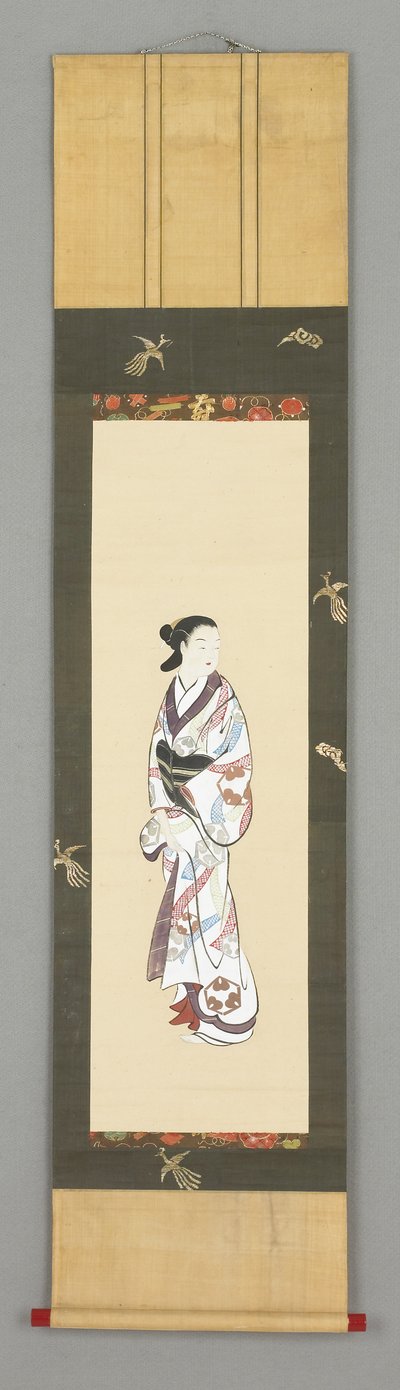 Staand figuur van een vrouw, rond 1800 door Japanese School