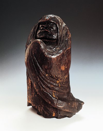 Beeldje dat Daruma (Bodhidharma, stichter en eerste patriarch van Zen) afbeeldt door Japanese School