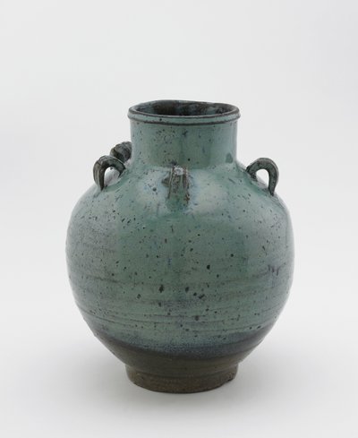 Theeblad opslagpot met vijf lussen, Saga of Nagasaki prefectuur, Edo periode door Japanese School