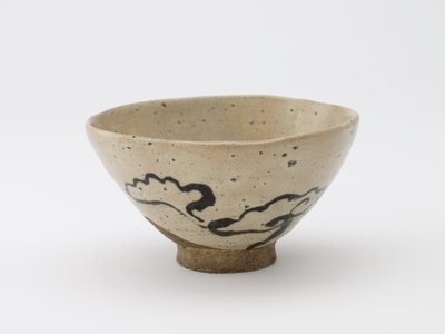 Theekom met ontwerp van onsterfelijkheidsschimmel, Edo-periode, 18e-19e eeuw door Japanese School