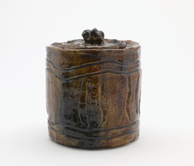 Theeceremonie waterpot met bijpassend deksel, Tokio, Edo-periode of Meiji-periode door Japanese School