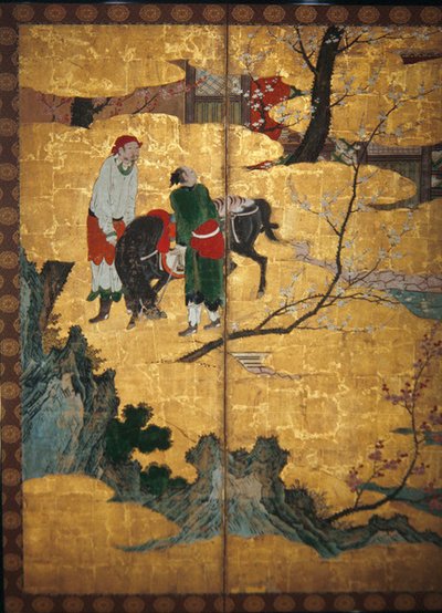 Het hofbezoek van de vier wijzen van de berg Shang; Su Shi
