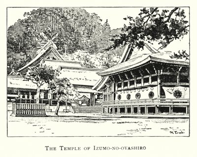 De Tempel van Izumo-no-oyashiro door Japanese School