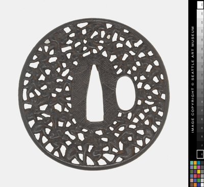 Tsuba: Honderd Apen door Japanese School