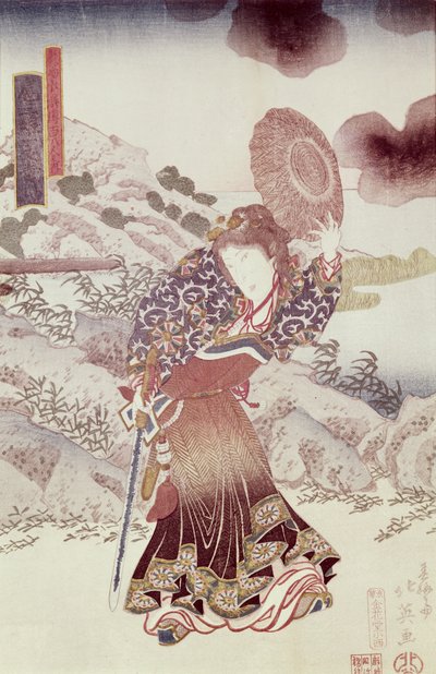 Onbekende acteur als Kosanro Ichojosei door Shunko Hokuei, gepubliceerd c.1830 door Japanese School