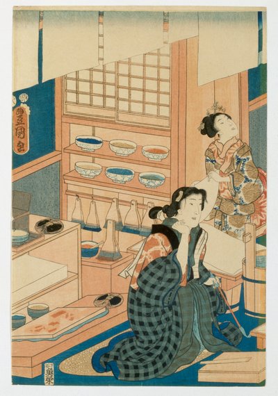 Houtsnedeproductie door Japanese School