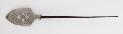Yanone (pijlpunt) van plat type (hirane) met doorboord Hanabishi-ontwerp (staal) door Japanese School