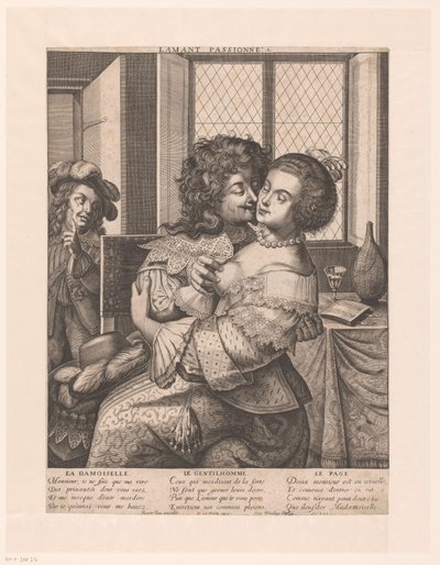 Minnekozend paar door Jaspar de Isaac (attributed to)