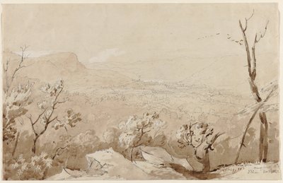 Een uitzicht vanaf Bald Mountain, Orange County, N.Y. door Jasper Francis Cropsey