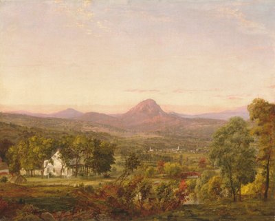 Herfstlandschap, Sugar Loaf Mountain, Orange County, New York door Jasper Francis Cropsey