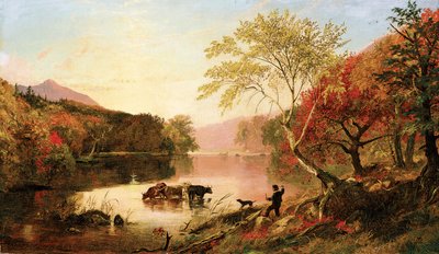 Herfst aan de Hudson River, c. 1861 door Jasper Francis Cropsey