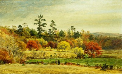 Gesprek bij het hek, 1873 door Jasper Francis Cropsey