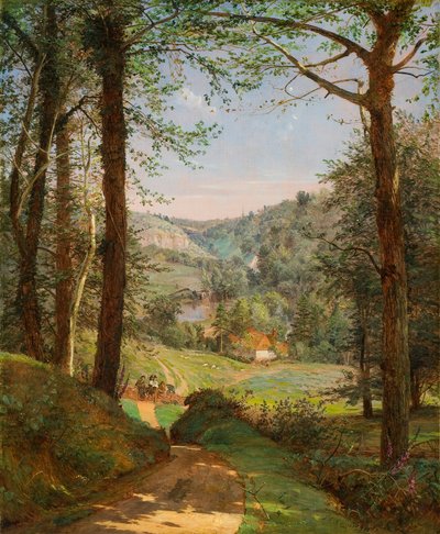 Luccombe Chine, Isle of Wight door Jasper Francis Cropsey