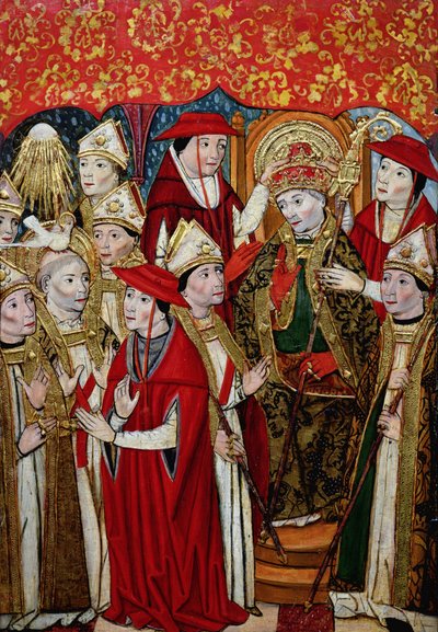 Verkiezing van Fabian (gest. ca. 250) tot paus door Jaume Huguet
