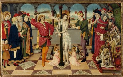 De geseling van Christus voor Pontius Pilatus door Jaume Huguet